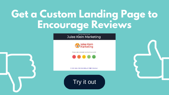 Get a Custom Landing Page to Encourage Reviews